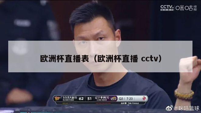 欧洲杯直播表（欧洲杯直播 cctv）